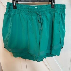 Yogalicious Teal Athletic Drawstring Shorts